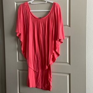 James & Joy salmon viscose and spandex off the shoulder top, gently used.